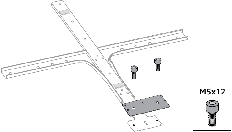 Installation unterhalb des Bildschirms - Schritt 7