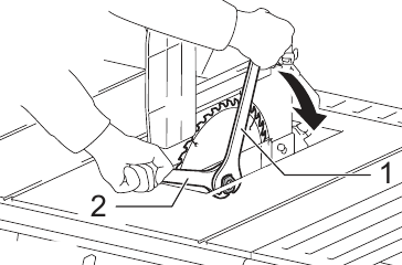 S&auml;geblatt einsetzen oder entfernen - Schritt 3