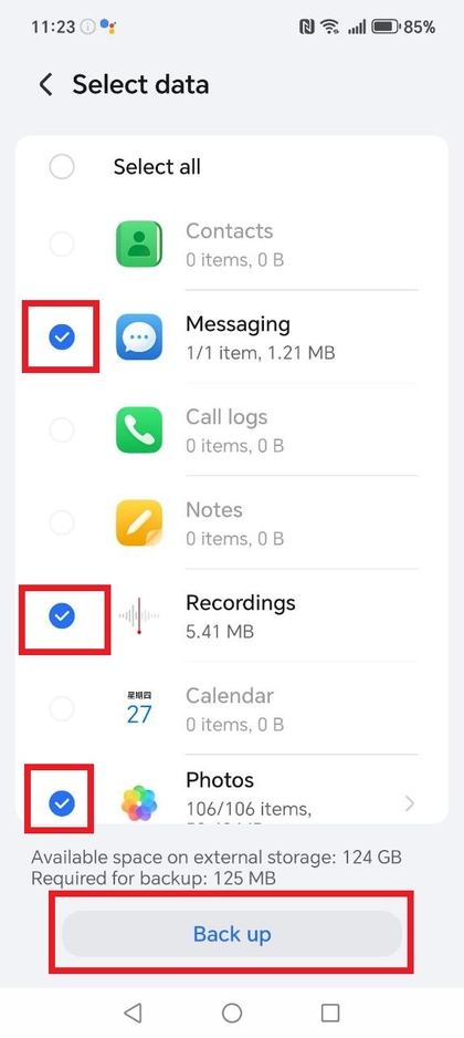 App-Auswahlbildschirm auf dem HONOR 400 Lite