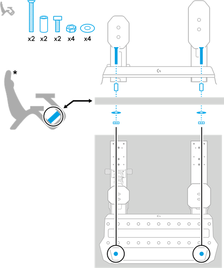 MONTAGE AN EINEM SIM-RIG/STUHL