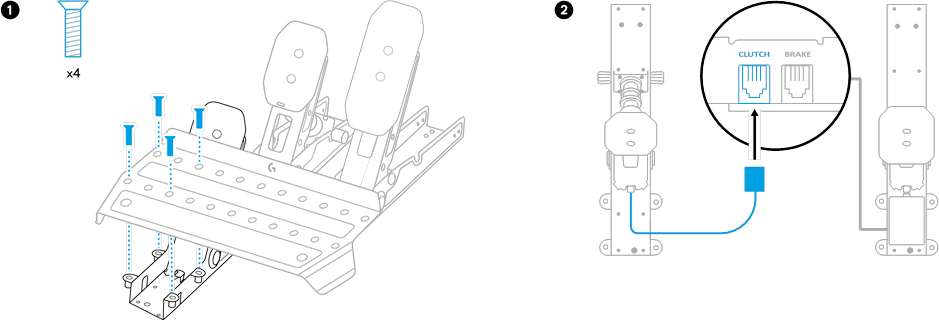 ANBRINGEN EINES KUPPLUNGSPEDALS