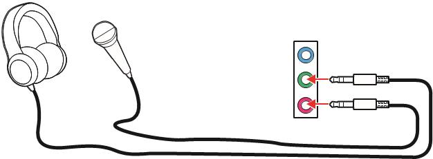 Audioanschlussbuchsen-Verbindung - Methode 1