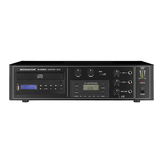 Monacor PA-890RCD Handbücher