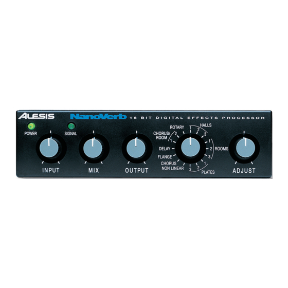 Alesis Nano Verb Handbücher