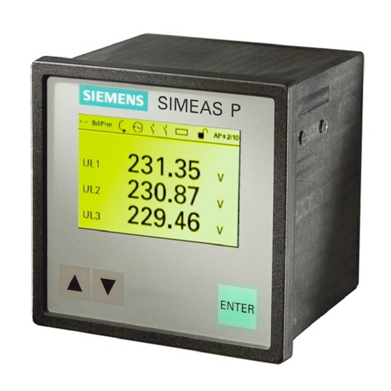 Simeas R Pmu SIEMENS SIMEAS P BETRIEBSANLEITUNG Pdf-Herunterladen | ManualsLib