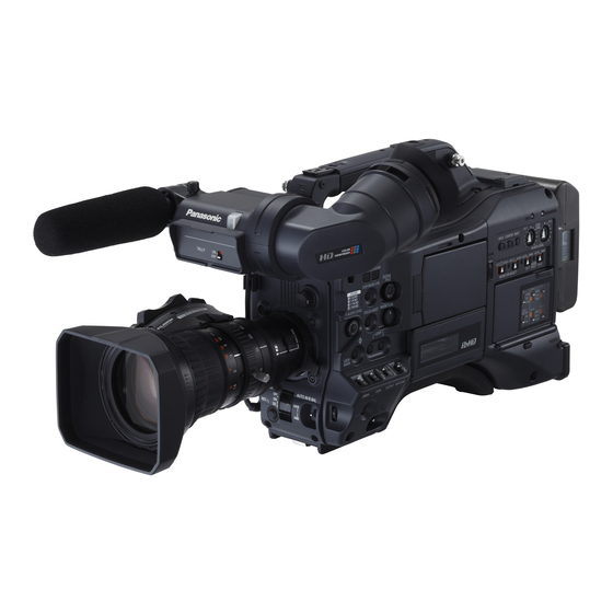 Panasonic P2HD AG-HPX371E Handbücher