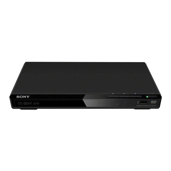 Sony DVP-SR370B Handbücher