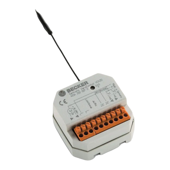 Becker Centronic VarioControl VC420A Handbücher