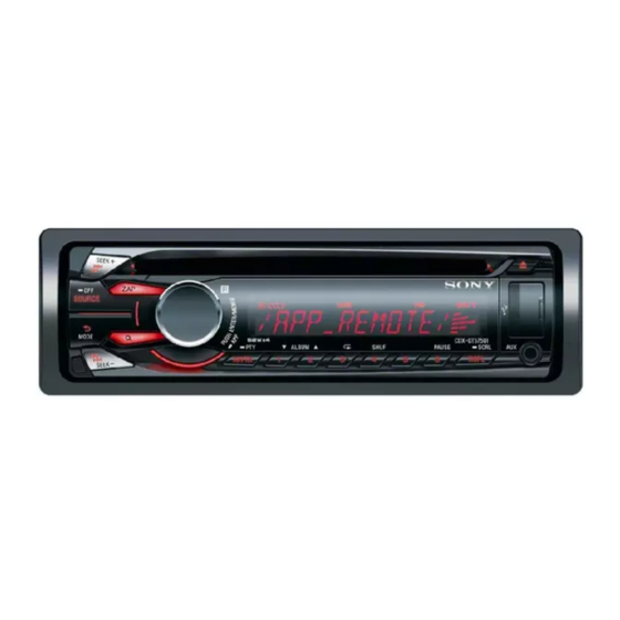 Sony CDX-GT575UI Handbücher