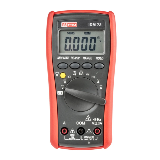 RS Pro IDM 72 Handbücher