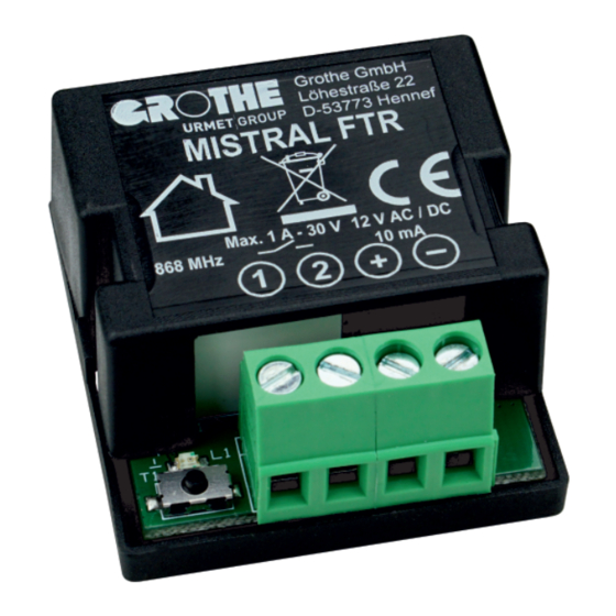 Grothe MISTRAL FTR Handbücher