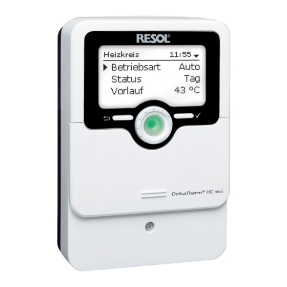 Resol DeltaTherm HC mini Handbücher