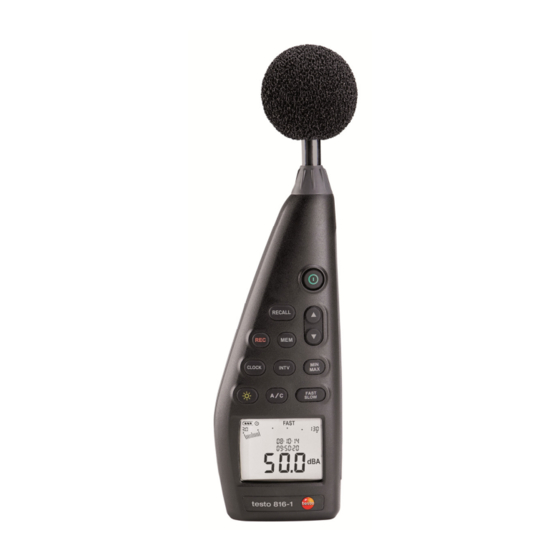 TESTO 816-1 Handbücher