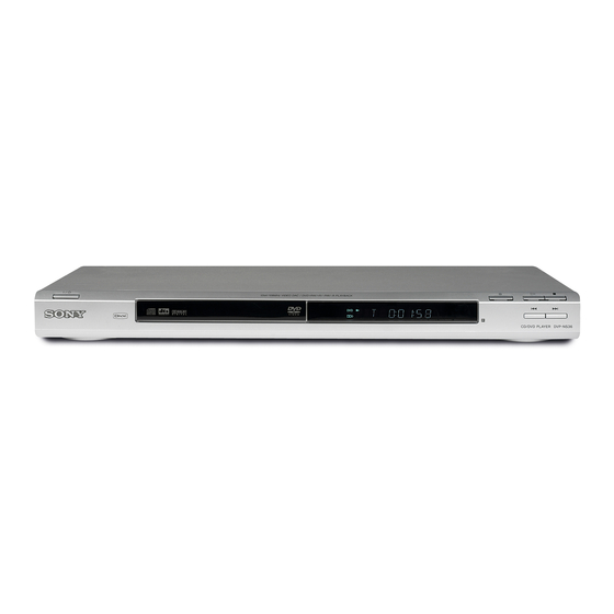 Sony DVP-NS36 Handbücher