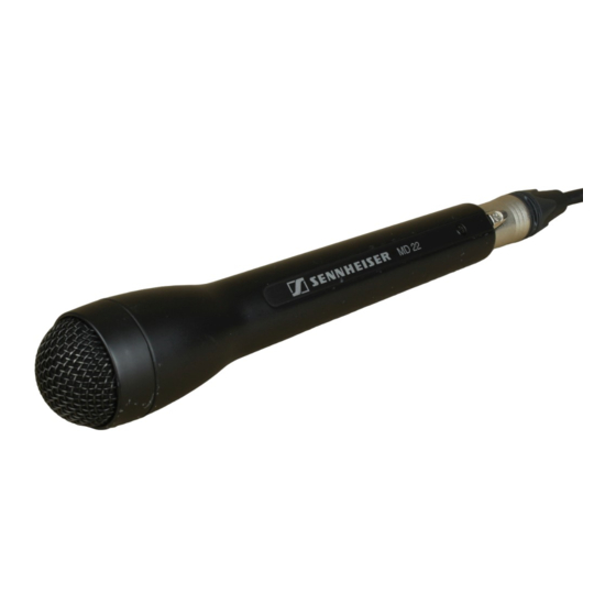 Sennheiser MD 22 Handbücher