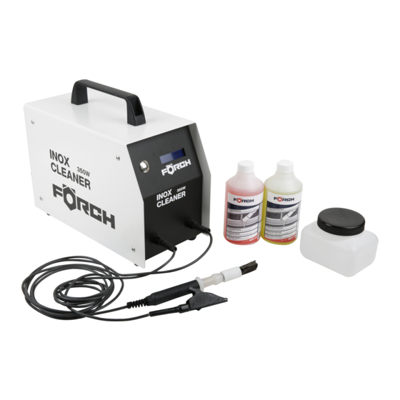 Forch INOX CLEANER 350 W Handbücher