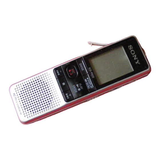 Sony ICD-P620 Handbücher