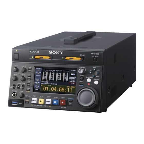 Sony PMW-1000 Handbücher