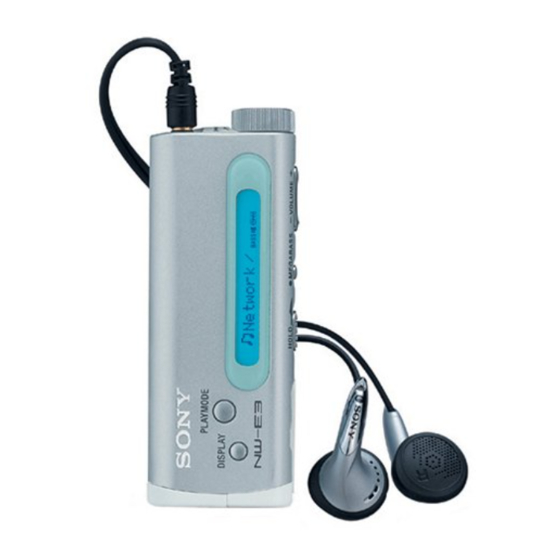 Sony Walkman NW-E3 Handbücher