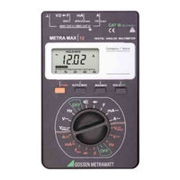 Gossen Metrawatt METRA MAX 12 Bedienungsanleitung