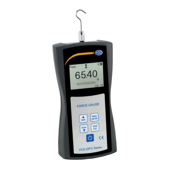 PCE Instruments PCE-DFG 500 Serie Handbücher