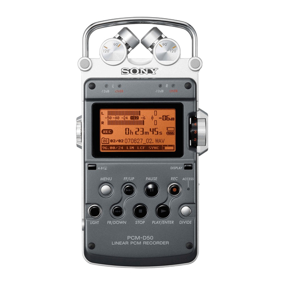 Sony PCM-D50 Handbücher