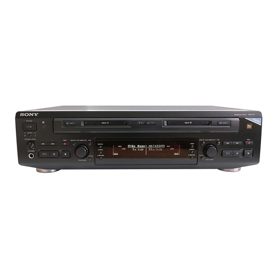 Sony MDS-W1 Handbücher