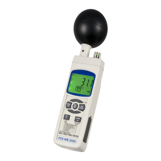 PCE Instruments PCE-WB 20SD Handbücher