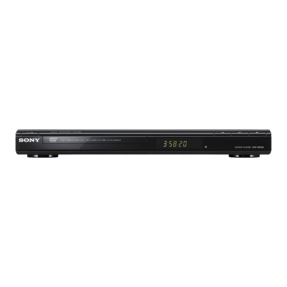 Sony DVP-SR150 Handbücher