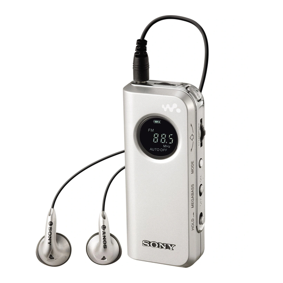 Sony WALKMAN SRF-M97 Handbücher
