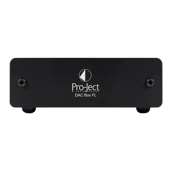Pro-Ject Audio Systems DAC Box FL Handbücher
