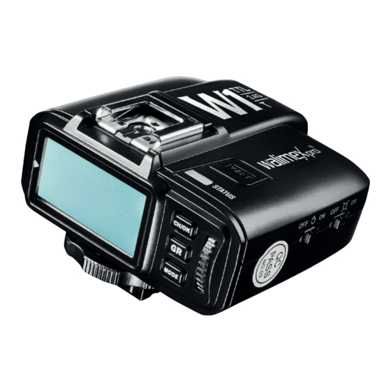 Walimex Pro W1 TTL T-F Handbücher
