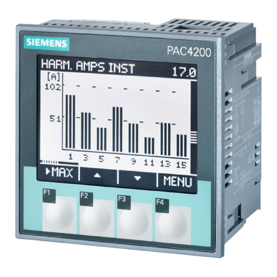 Siemens SENTRON PAC4200 Handbücher