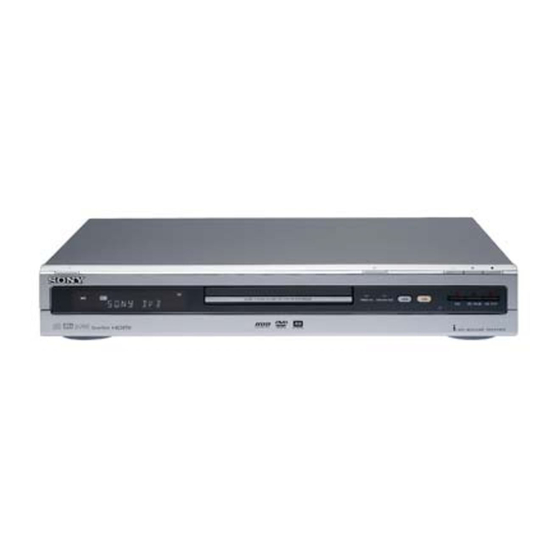 Sony RDR-HX1010 Handbücher