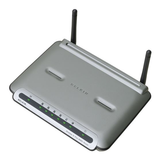 Belkin Kabelloser G+MIMORouter Handbücher