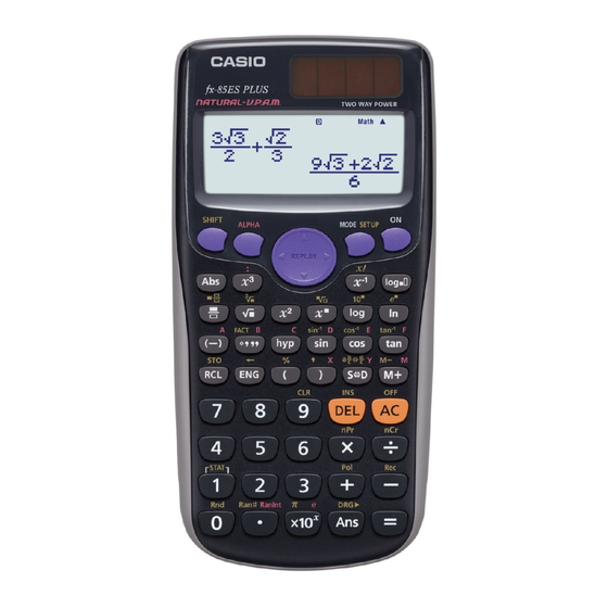 Casio fx-85ES Handbücher