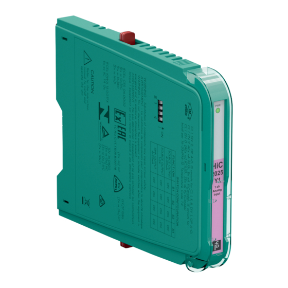 Pepperl+Fuchs SMART HiC2025Y1 Handbücher