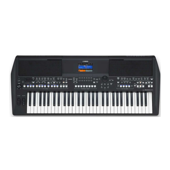 Yamaha PSR-SX600 Handbücher