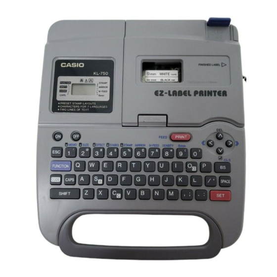 Casio KL-750 Handbücher