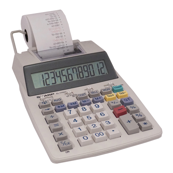 Sharp EL-1750V Handbücher