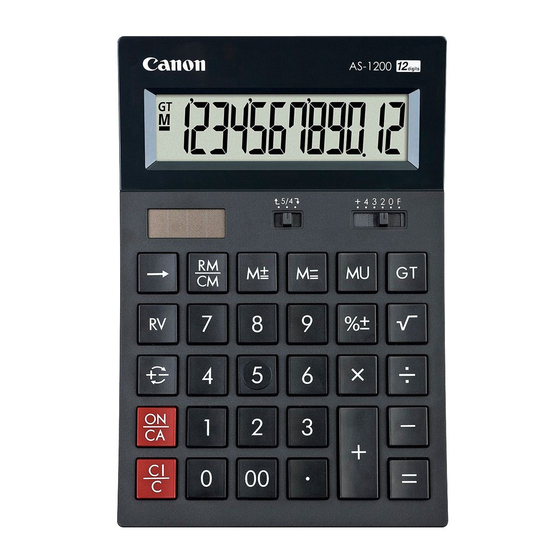 Canon AS-1200 Handbücher