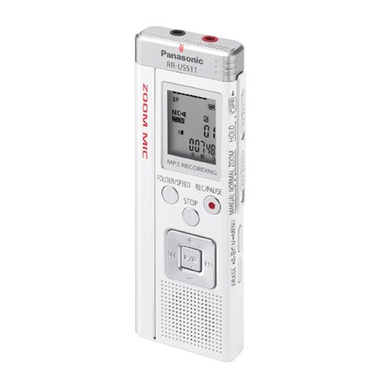 Panasonic RR-US511 Handbücher