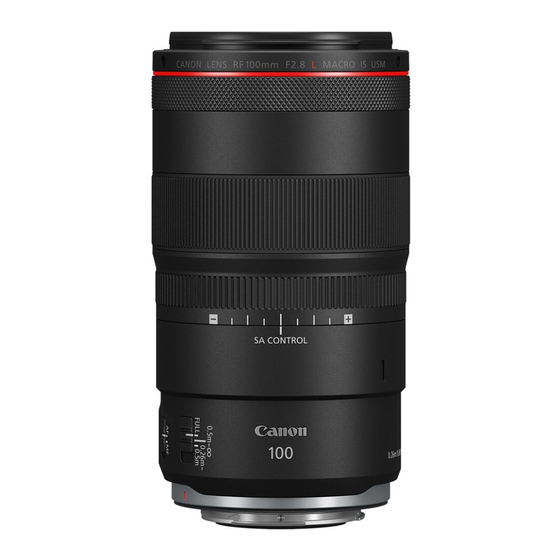 Canon RF 100mm F2.8 L MACRO IS USM Handbücher