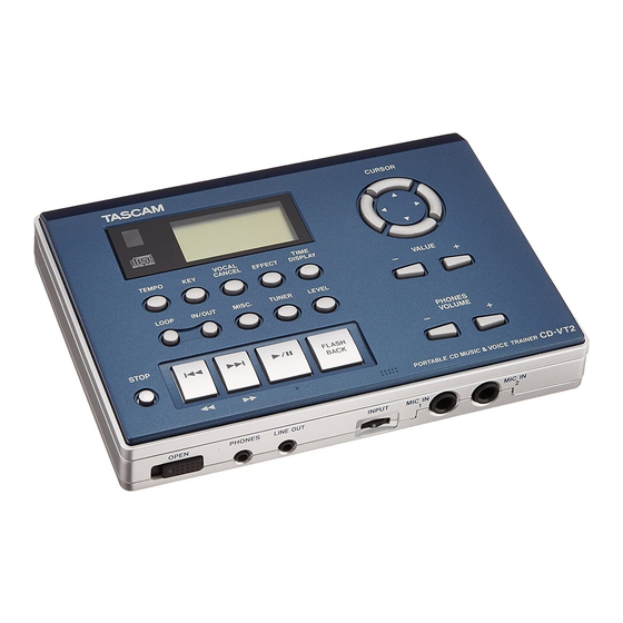 Tascam cd-vt2 Handbücher
