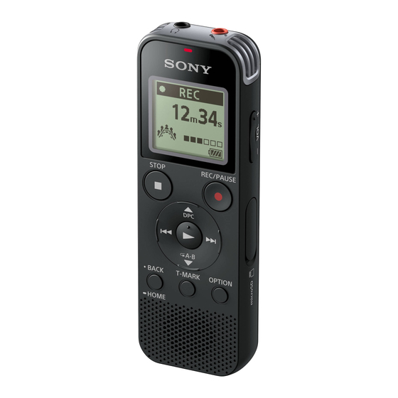Sony ICD-PX470 Handbücher