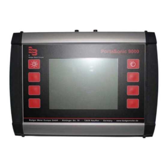 Badger Meter PortaSonic 9000 Handbücher