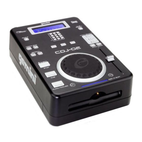 Gemini CDJ-02 Handbücher