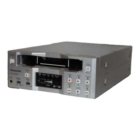 Panasonic AG-DV2500E Handbücher