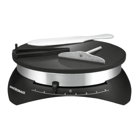 Gastroback Design Crêpe Maker Pro Handbücher