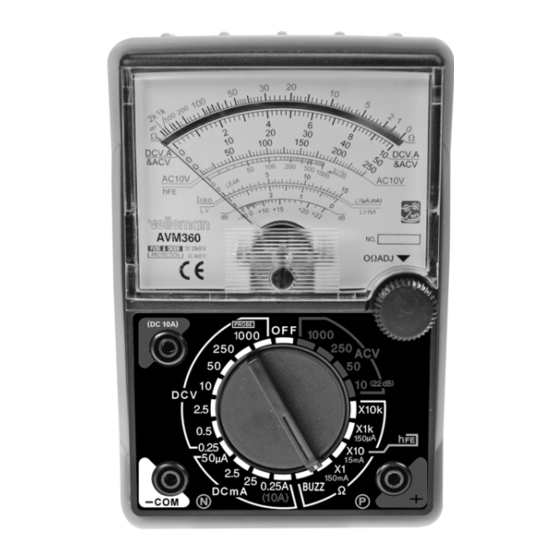 Velleman AVM360 Handbücher